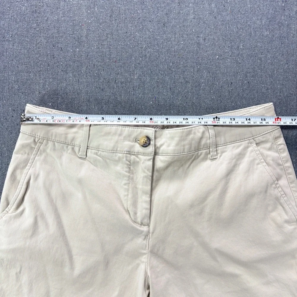 Tommy Bahama Chino Shorts Women Size 10 Beige Khaki Cotton Blend Stretch